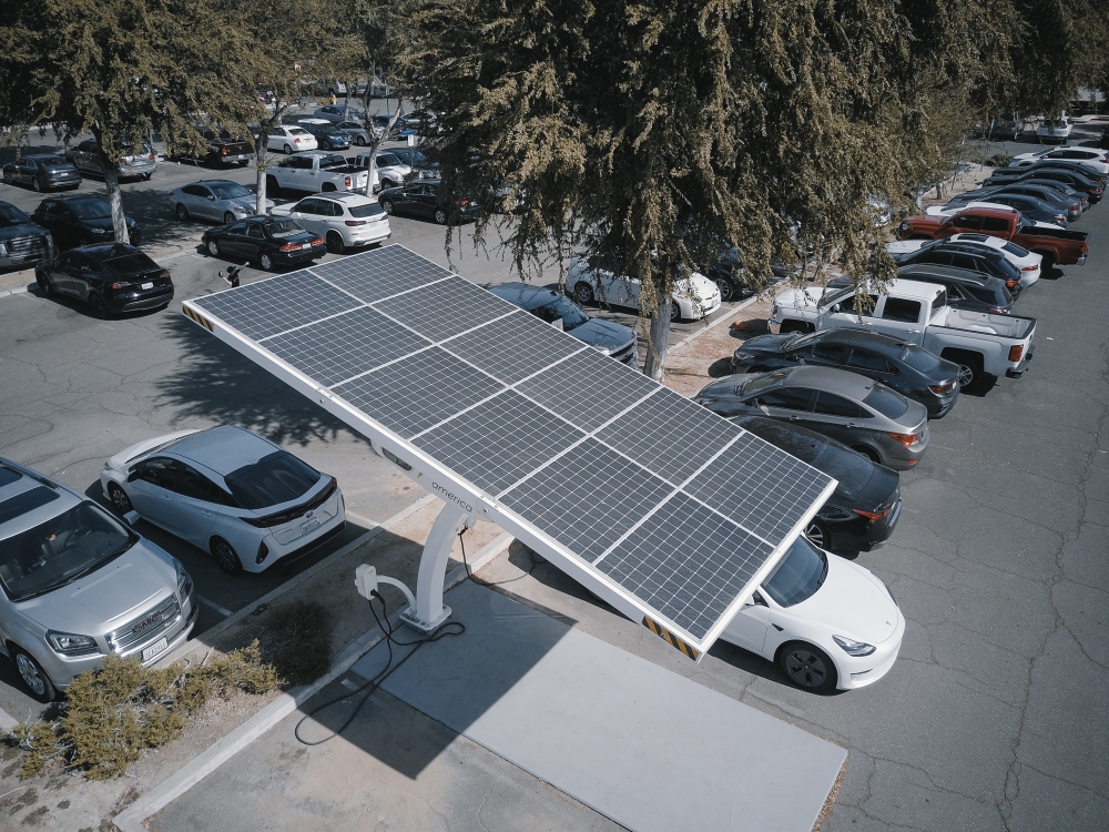 pensilina fotovoltaica per ricarica auto elettrica